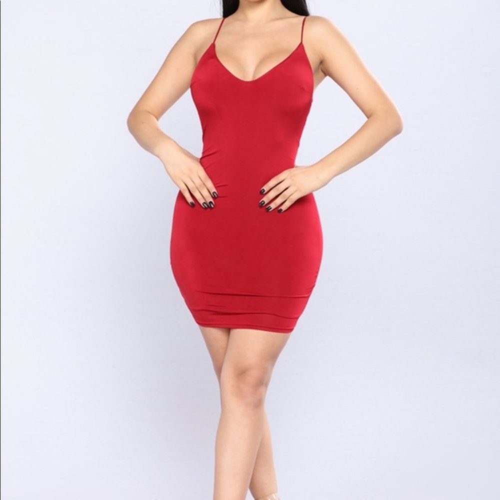 Red Fashion nova Minidress spaghetti strap